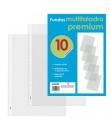 Dohe 10 Fundas Multitaladro Premium con 16 Perforaciones - 220x310mm - Polipropileno Rugoso