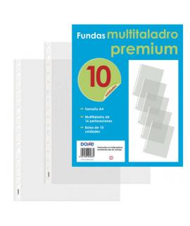 Dohe 10 Fundas Multitaladro Premium con 16 Perforaciones - Polipropileno Rugoso