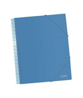 Dohe Carpeta con 40 Fundas Tamaño A4 - Tapa de Polipropileno Opaco de 800 Micras - Fundas Transparentes de 80 Micras - Espiral d