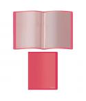 Dohe Carpeta con 20 Fundas Transparentes Soldadas A4 80mic - Tapa Flexible de Polipropileno - Color Rojo
