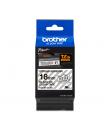 Brother TZeS141 Cinta Laminada Super Adhesiva Original de Etiquetas - Texto negro sobre fondo transparente - Ancho 18mm x 8 metr