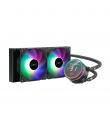 Unykach Aquastorm 240 Kit de Refrigeracion Liquida - 2 Ventiladores de 120mm - Iluminacion RGB - Visualizacion Temperatura CPU -