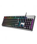 Unykach Nova K244 Teclado Gaming Multimedia 105 Teclas USB - Iluminacion FRGB -  Antighosting - Cable de 1.60m - Color Gris