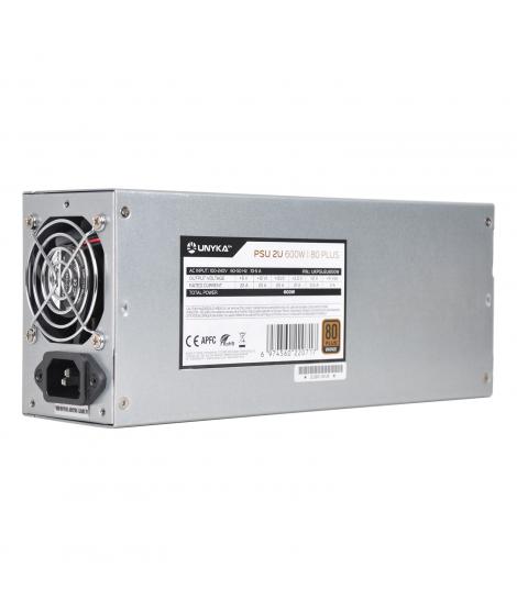 Unykach Flex 2U 600W 80 Plus Bronze Fuente de Alimentacion 600W Flex 2U ATX - APFC - Ventilador 60mm