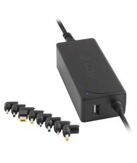 NGS Cargador Universal Automatico para Portatil 90W - 9 Adaptadores - 1x USB 2.0 - Voltaje 15-20V - Indicador LED