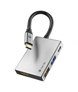 NGS Wonder Dock 4 en 1 Hub USB-C - 1x USB 3.0, 1x USB-C PD 60W, 1x USB-A, 1x HDMI - Admite Resoluciones Maximas de 4K a 30 Hz - 