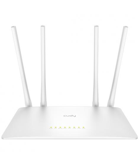 Cudy WR1200 Smart Router WiFi AC1200 Doble Banda - 1x Puerto Wan 100/10 Mbps y 4x Puertos Lan 100/10 Mbps - 4 Antenas Externas
