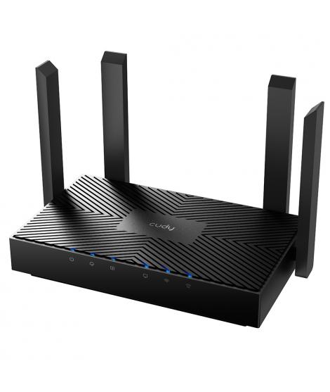 Cudy WR3000 Smart Router WiFi 6 AX3000 Doble Banda - 1x Puerto Wan 1000/100/10 Mbps y 3x Puertos Lan 1000/100/10 Mbps - 4 Antena