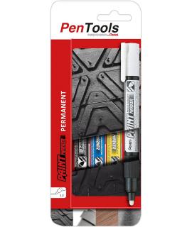 Pentel PenTools Pack de 4 Rotuladores Permanentes Paint Marker - Punta Conica 4.6mm - Trazo 3mm - Impermeable, Resistente a la L