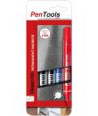 Pentel PenTools Pack de 4 Rotuladores Permanentes Industriales Pentel Pen N50 - Punta Conica Resistente y Duradera - Trazo 2mm -