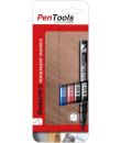 Pentel PenTools Pack de 4 Rotuladores Permanentes Industriales Pentel Pen N50S - Punta Conica Resistente y Duradera - Trazo 1mm 