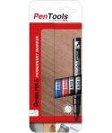 Pentel PenTools Pack de 4 Rotuladores Permanentes Industriales Pentel Pen N50S - Punta Conica Resistente y Duradera - Trazo 1mm 