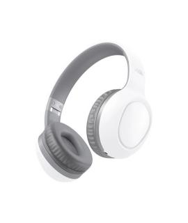 XO BE35 Auriculares Bluetooth 5.0 - Diadema Ajustable - Almohadillas Acolchadas - Autonomia hasta 15h - Color Blanco/Gris