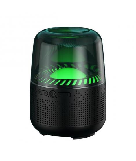 XO Disco Boom Altavoz Bluetooth 5.1 - 10W - USB, microSD, AUX - Luces RGB - Hasta 6 Horas de Reproduccion - Color Negro