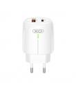 XO Cargador de Corriente L114 18W Tipo C + USB - Color Blanco