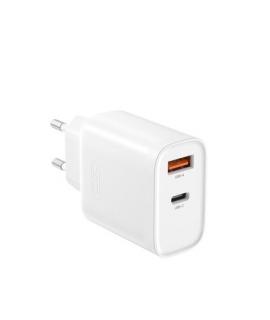 XO Cargador de Corriente L116 30W Tipo C + USB - Color Blanco