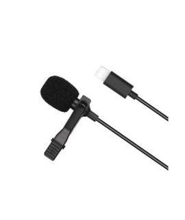 XO MKF02 Microfono Solapa para Smartphone - Conexion USB-C - Clip para Sujeccion
