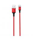 XO Cable USB A Macho a Tipo C - 2.4A - Carga + Transmision de Datos Alta Velocidad - 1m - Color Rojo