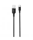 XO Cable USB-A Macho a Tipo C - 2.4A - Carga + Transmision de Datos Alta Velocidad - 2m - Color Negro
