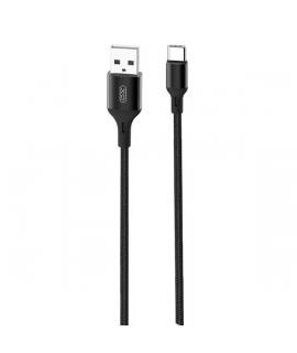 XO Cable USB-A Macho a Tipo C - 2.4A - Carga + Transmision de Datos Alta Velocidad - 2m - Color Negro