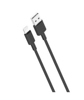 XO Cable NB156 Silicona USB - Lightning - 2.4A - 1m - Color Negro