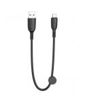 XO Cable NB247 Carga Rapida USB - Micro USB - 6A - 25cm con Clip - Color Negro