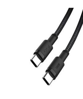 XO Cable Trenzado USB-C Macho a USB-C Macho 100W - Carga + Transmision de Datos Alta Velocidad - Longitud 1.50m