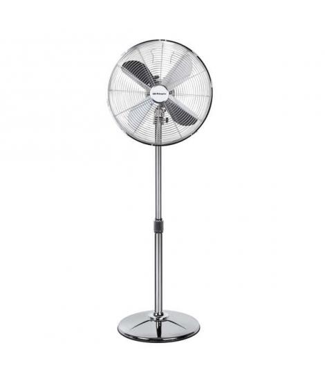 Orbegozo SF 3345 Ventilador de Pie Clasico - Potente y Economico - 3 Velocidades de Ventilacion - Altura Regulable - Diseño Crom