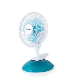 Orbegozo TF 0219 Ventilador 2 en 1 Practico y Seguro - Potencia de 8W - 2 Velocidades de Ventilacion - Tamaño de Aspas de 15cm -