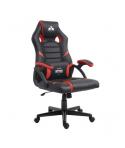 Cromad Serie Nitro Silla Gaming - Altura Regulable con Piston de Gas Clase 2 - Cojin Lumbar - Color Negro/Rojo