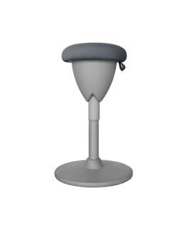 Cromad Design Taburete Multiusos - Asiento con Altura Ajustable - Giro de 360º - Tejido a Prueba de Agua - Color Gris