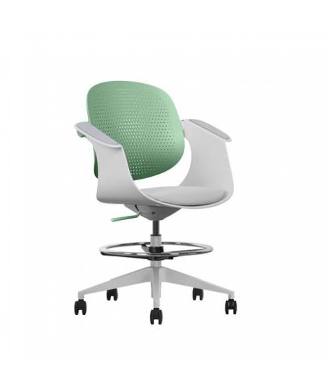 Cromad Silla Taburete de Oficina Ergonomica - Altura Regulable - Respaldo Inclinable - Base Resistente - Tela de Alta Calidad