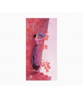 Pictura Gaëlle Boissonnard Tarjeta Doble - Acabado en Barniz de Relieve UV Grueso - Laminado Mate de Tacto Suave - 10.5x21cm - P