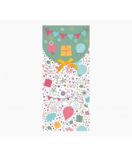 Pictura Tarjeta Money Cards - Tarjeta de Regalo Tipo Sobre Vertical - Tematica Globos - 9.6x21.3cm - Embolsada Individualmente e