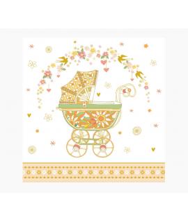 Pictura Tarjeta Arabesque - 16x16cm - Tematica Nacimiento - Tarjeta Triptica sin Envoltorio - Incluye Sobre Blanco - Papel con C