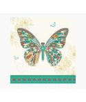 Pictura Tarjeta Arabesque - 16x16cm - Tematica Mariposa - Tarjeta Triptica sin Envoltorio - Incluido Sobre Blanco - Papel con Ce