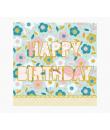 Pictura Tarjeta Arabesque - 16x16cm - Tematica Feliz Cumpleaños - Tarjeta Triptica sin Envoltorio - Incluido Sobre Blanco - Pape
