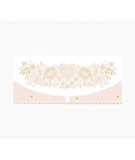 Pictura Tarjeta Money Cards - Tarjeta de Regalo Tipo Sobre Horizontal - Tematica Corazones y Flores - 21.3x9.6cm - Embolsada Ind