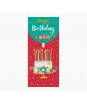 Pictura Tarjeta Money Cards - 9.6x21.3cm - Tematica Tarta de Cumpleaños - Embolsada Individualmente - Incluye Sobre Blanco - Pap