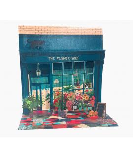 Pictura Tarjeta 3D Pop-Up - 16x16cm - Tematica Floristeria - Embolsada Individualmente - Incluye Sobre Blanco - Papel con Certif