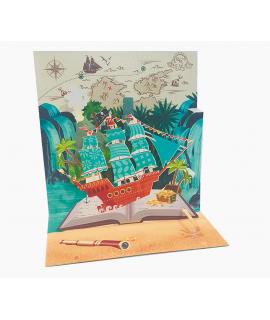 Pictura Tarjeta Felicitacion 3D Pop-Up - Laminas - Purpurina - Relieve - Cortes Laser - 16x16cm - Incluye un Sobre Blanco y Envo