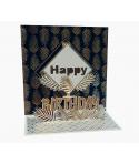 Pictura Tarjeta 3D Pop-Up - 16x16cm - Tematica Cumpleaños - Embolsada Individualmente en Celofan - Incluido Sobre Blanco - Papel
