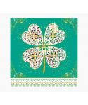 Pictura Tarjeta Arabesque - 16x16cm - Tematica Trebol de Cuatro Hojas - Tarjeta Triptica sin Envoltorio - Incluido Sobre Blanco 