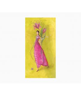 Pictura Gaëlle Boissonnard Tarjeta Doble - Acabado en Barniz de Relieve UV Grueso - Laminado Mate de Tacto Suave - 10.5x21cm - P