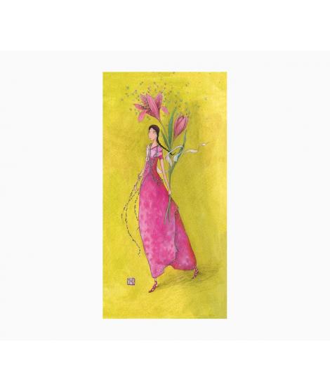 Pictura Gaëlle Boissonnard Tarjeta Doble - Acabado en Barniz de Relieve UV Grueso - Laminado Mate de Tacto Suave - 10.5x21cm - P