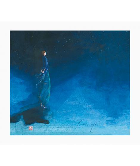 Pictura Gaëlle Boissonnard Tarjeta Doble - Acabado en Barniz de Relieve UV Grueso - Laminado Mate de Tacto Suave - 10.5x21cm - P
