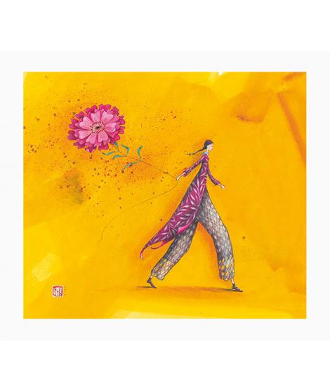Pictura Gaëlle Boissonnard Tarjeta Doble - Acabado en Relieve UV Grueso - 10.5x21cm - Laminado Mate Suave - Papel Certificado FS