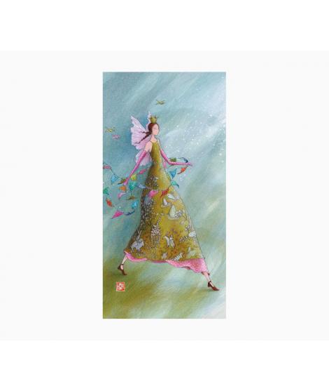 Pictura Gaëlle Boissonnard Tarjeta Doble - Acabado en Barniz de Relieve UV Grueso - Laminado Mate de Tacto Suave - 10.5x21cm - P