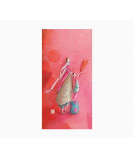 Pictura Gaëlle Boissonnard Tarjeta Doble - Acabado en Barniz de Relieve UV Grueso - Laminado Mate de Tacto Suave - 10.5x21cm - P