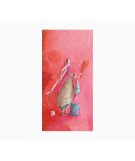 Pictura Gaëlle Boissonnard Tarjeta Doble - Acabado en Barniz de Relieve UV Grueso - Laminado Mate de Tacto Suave - 10.5x21cm - P